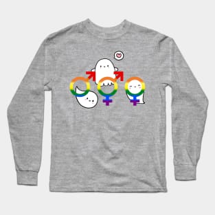 Diversity Rainbow Ghost Trio Long Sleeve T-Shirt